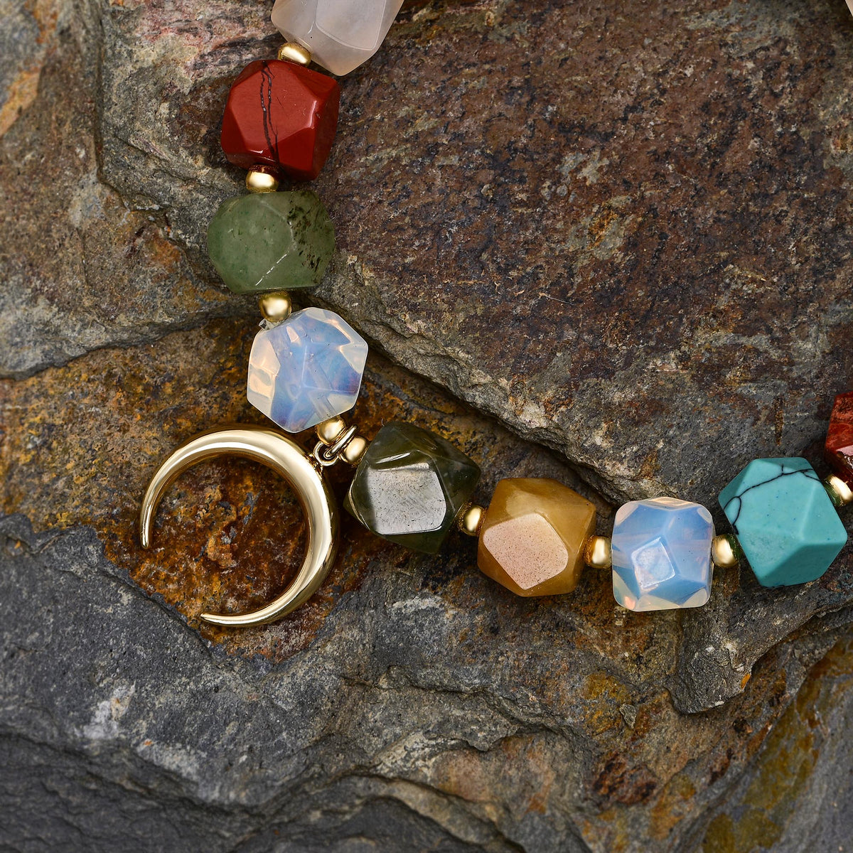 Bracelet de charme d'amour en pierre de lune
