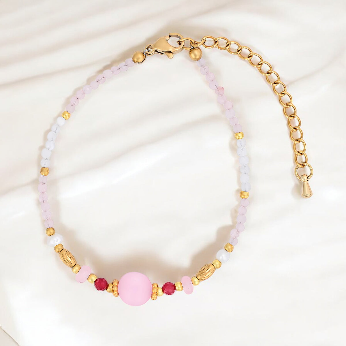 Bracelet Lotus Agate de Minuit
