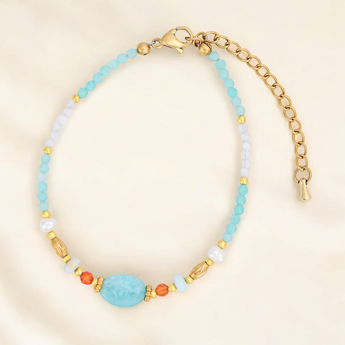 Bracelet Lotus Agate de Minuit