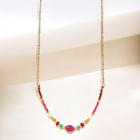 Collier Harmonie en Jade Rubis