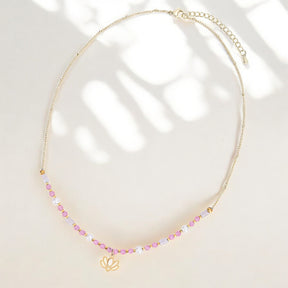 Blush Lotus Serenity Halskette