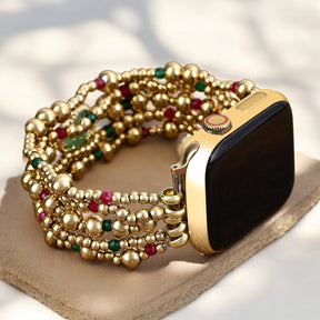 Merry Clover Gold Stretch Apple Watch Armband