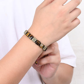 Herren Gelbes Tigerauge Armband