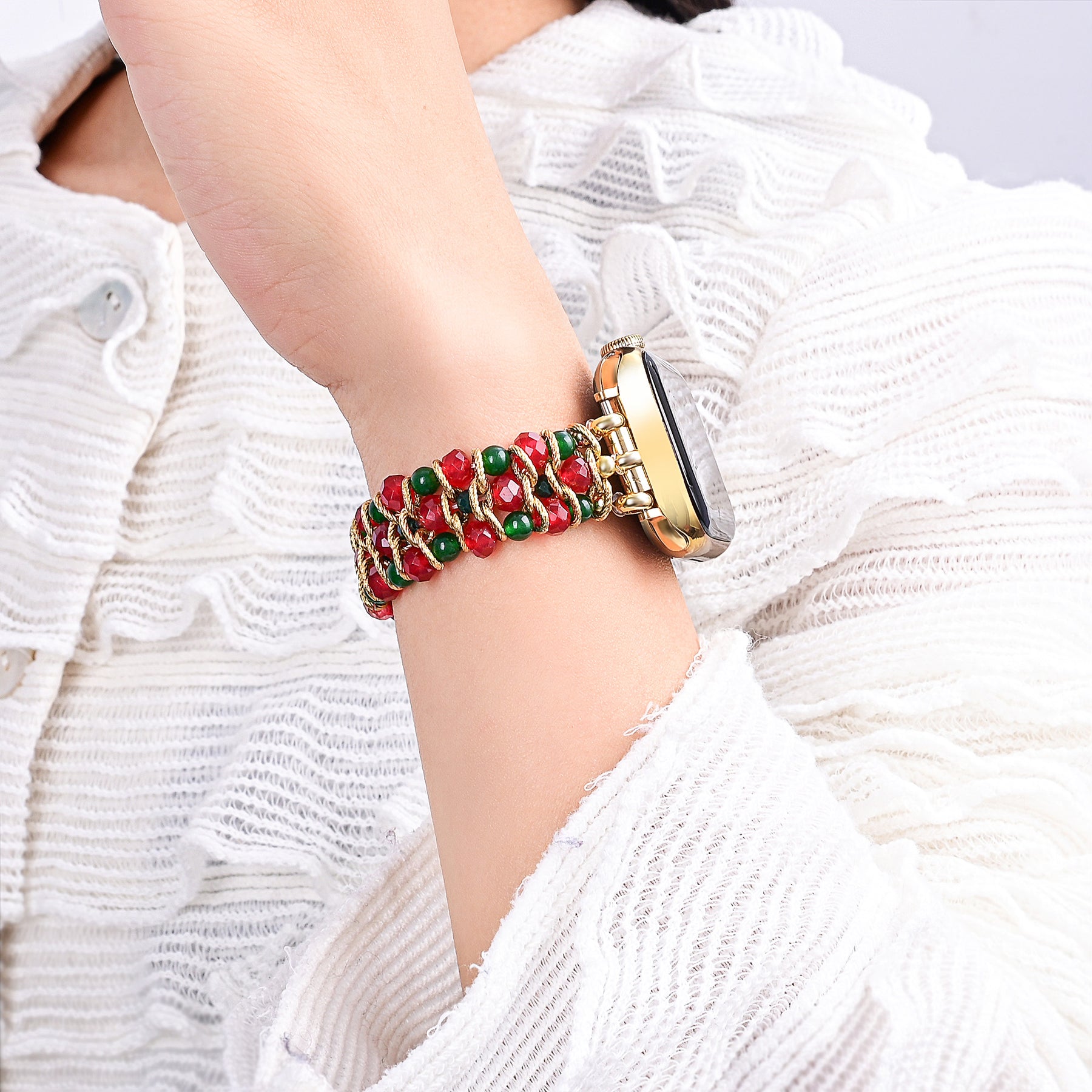 Bracelet extensible Apple Watch avec charme de Noël