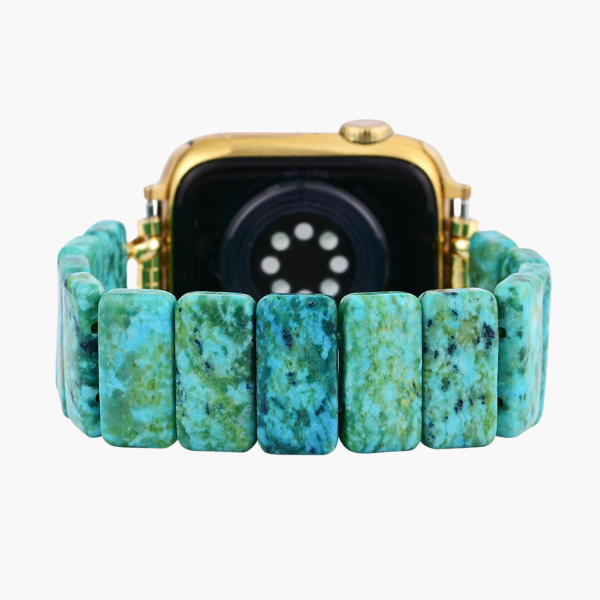 Bracelet tressé Apple Watch en amazonite rêve