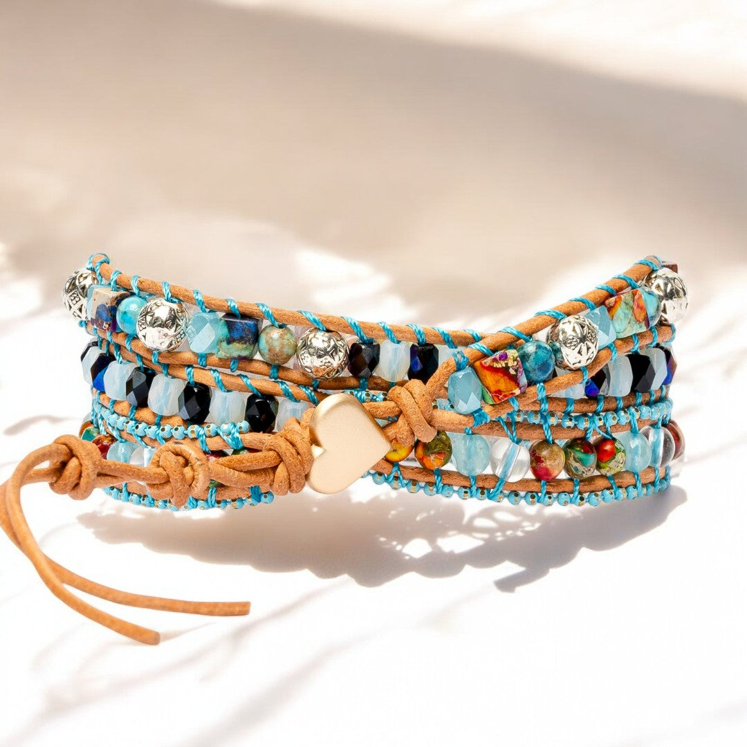 Heilendes Chakra-Herzwickelarmband