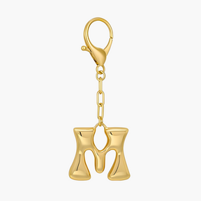 Schlüsselanhänger mit Initial-Buchstaben in Blasenoptik & Taschenanhänger