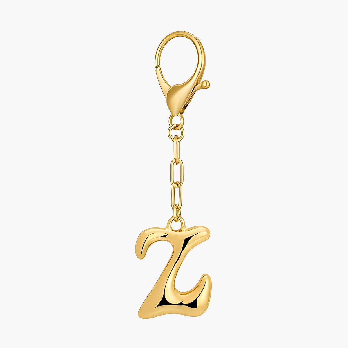 Schlüsselanhänger mit Initial-Buchstaben in Blasenoptik & Taschenanhänger
