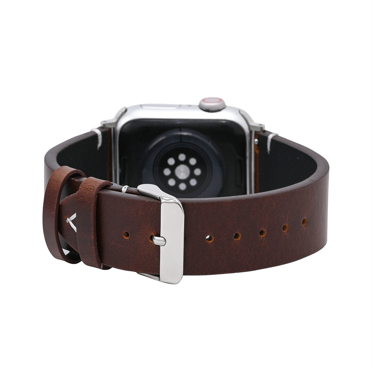 Herren schwarzes Lederarmband für Apple Watch