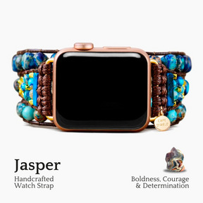 Anmutiges blaues Jaspis-Apple-Uhrenarmband