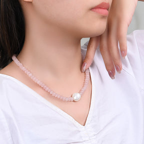 Collier Perle Éclat Rose