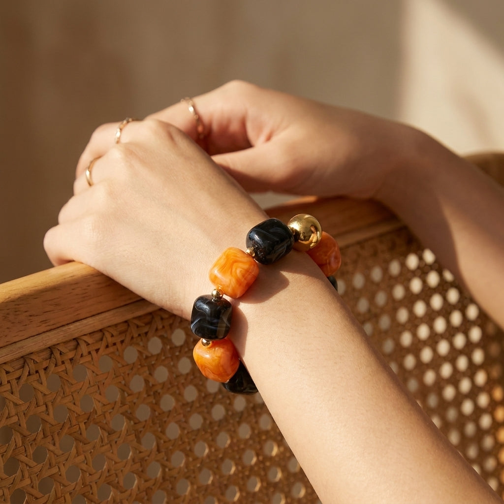 Kürbis-Dämmerung-Halloween-Klobiges Armband