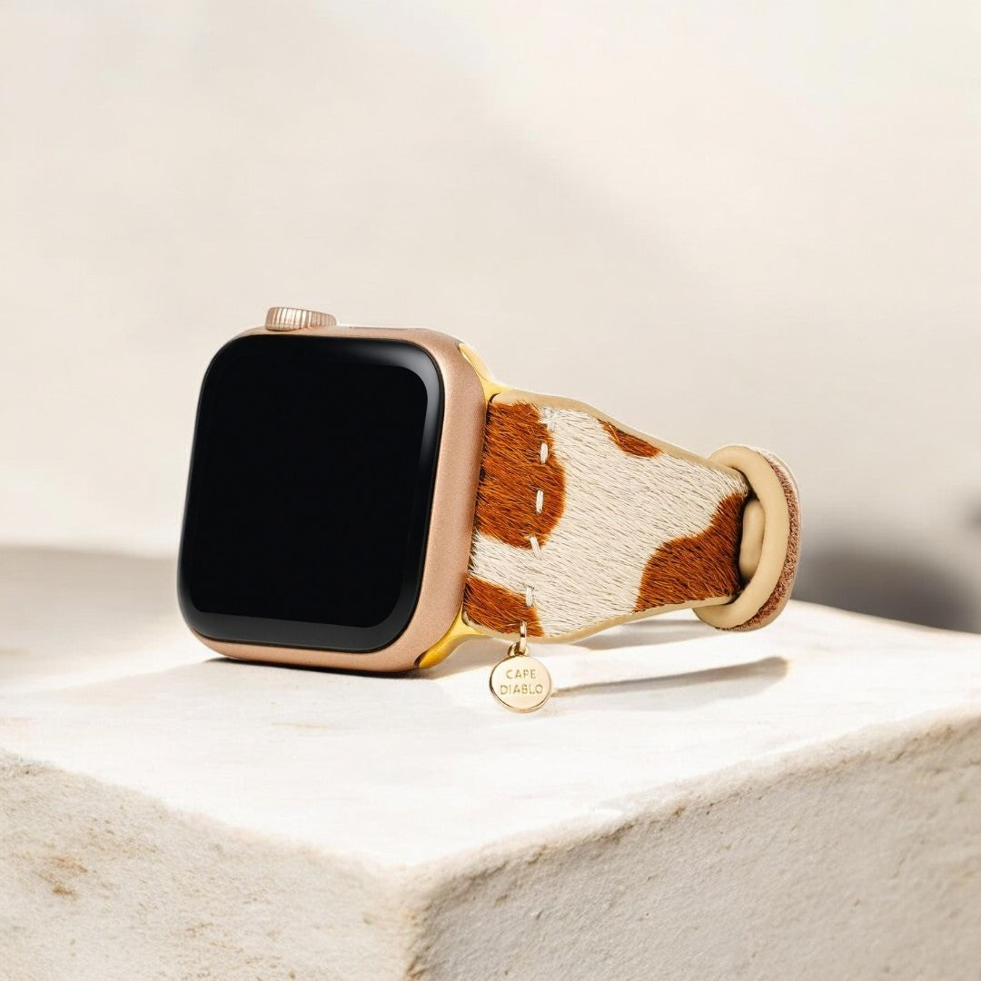 Bracelet Apple Watch en cuir lisse Savannah
