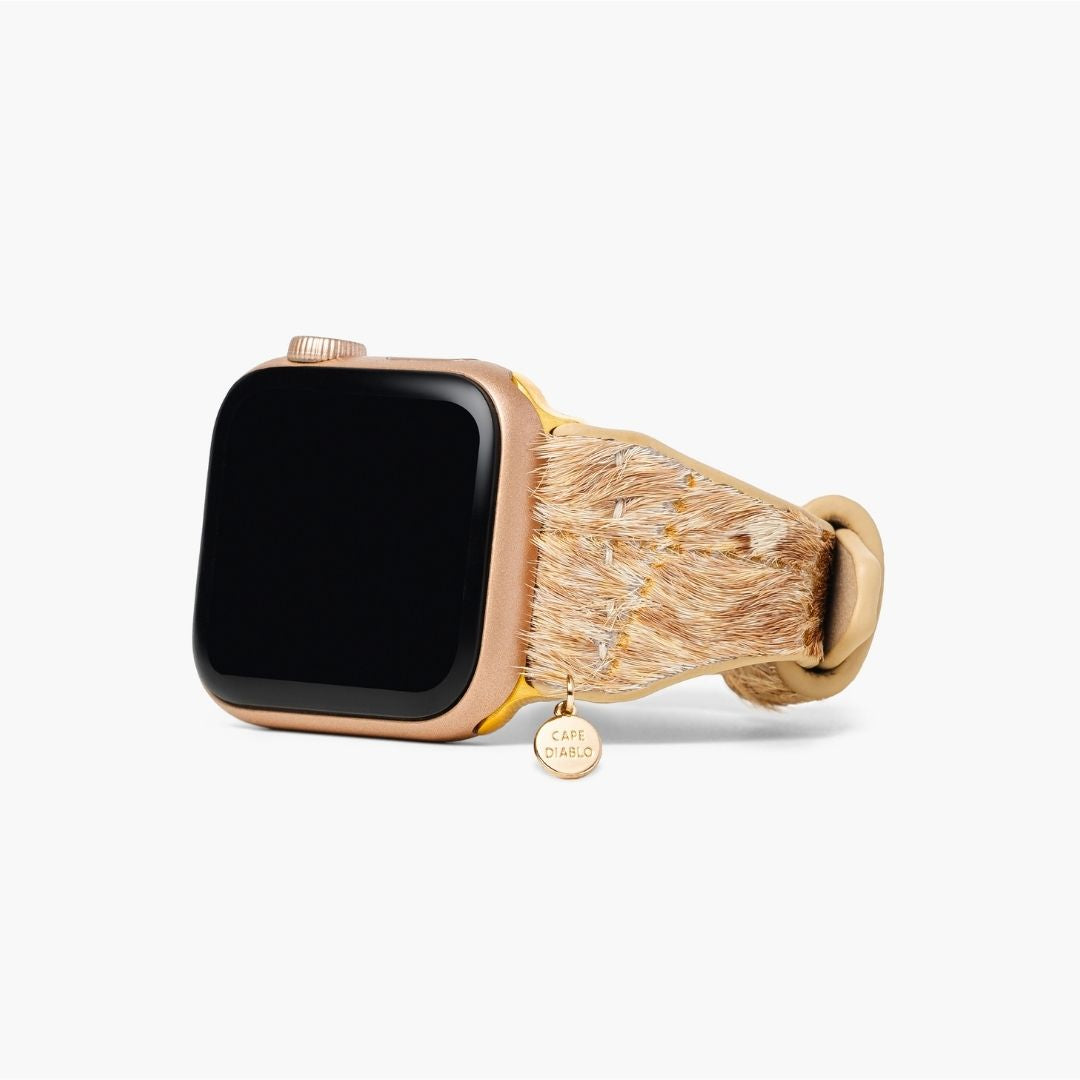 Lederarmband Apple Watch in Treibholzfarben