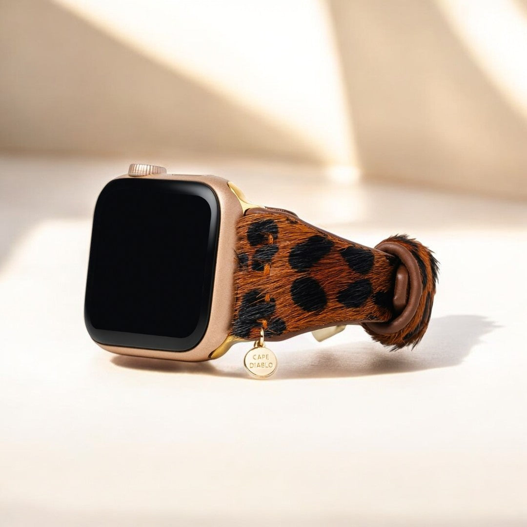 Panthera braunes Leder Apple Watch Armband