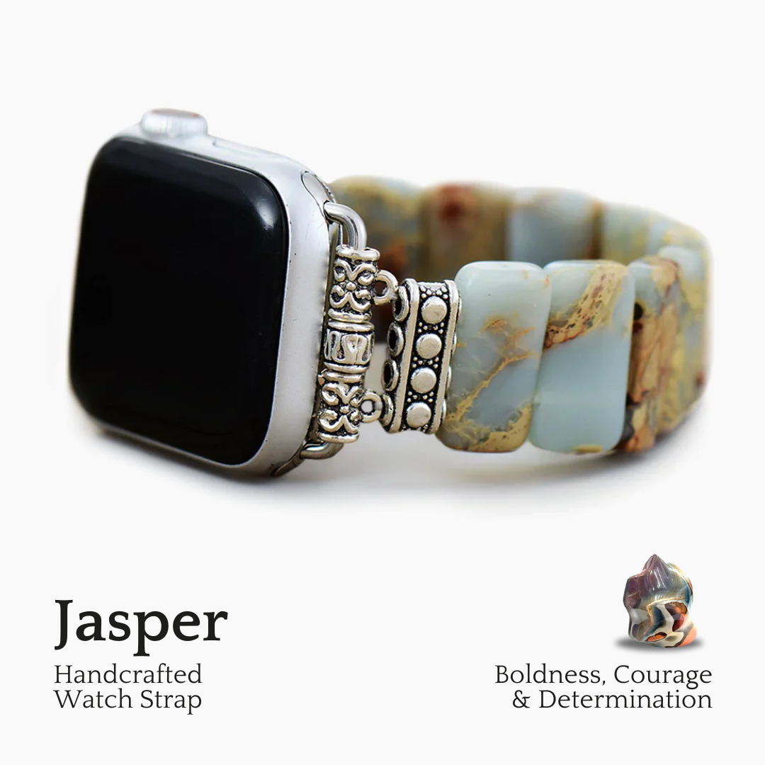 Bracelet extensible en jaspe tibétain Earth pour Apple Watch