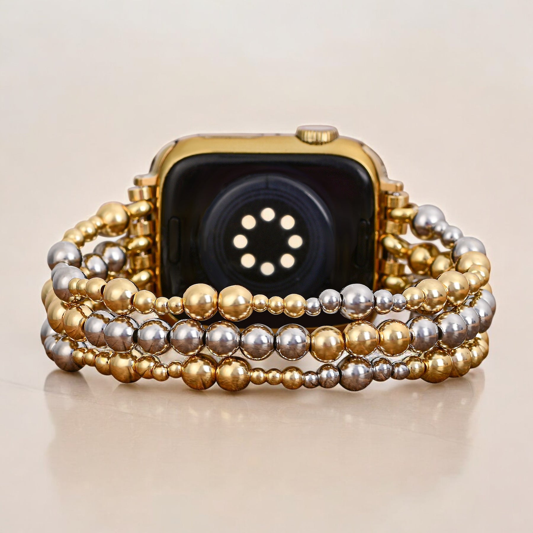 Sterling Gold Stretch Apple Watch Armband