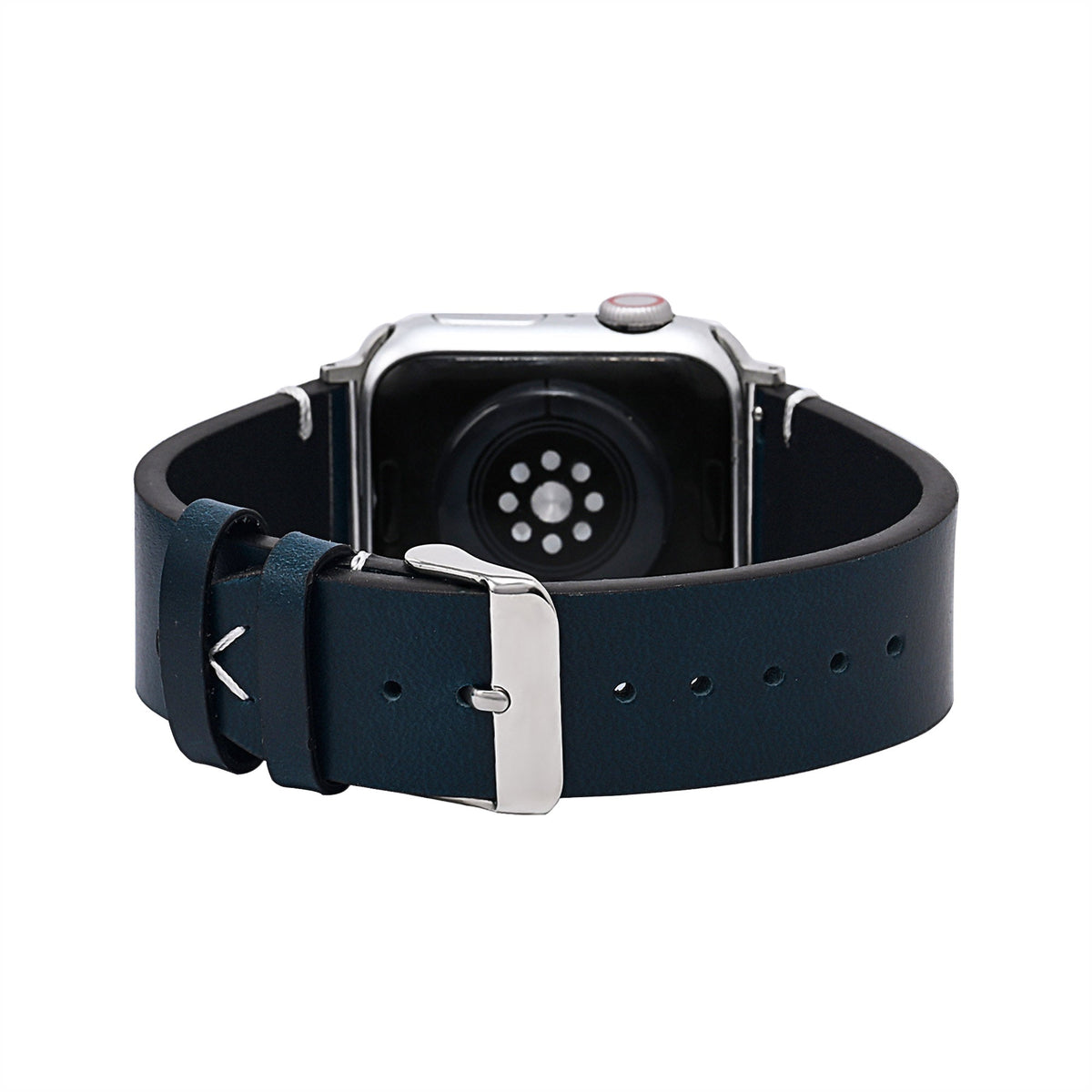 Bracelet Apple Watch en cuir bleu pour homme