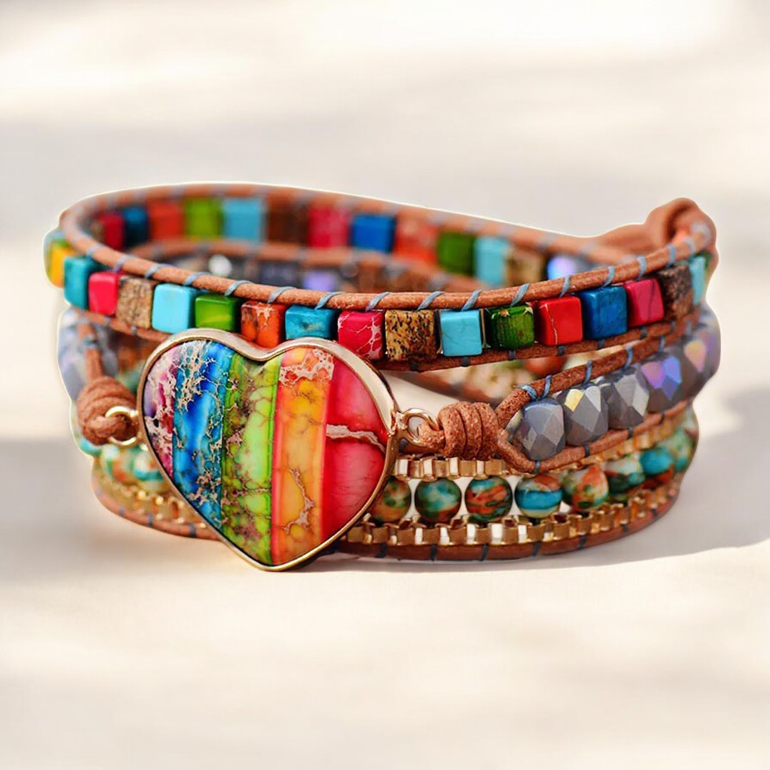 Lebhaftes Chakra-Schutzwickelarmband