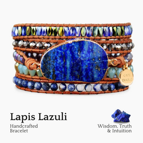 Bracelet Tour de Cou Lapis Lazuli Bleu Océan