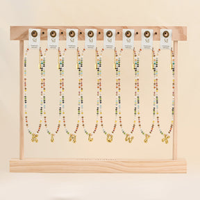 Collier Lettre Bulles Multicolore