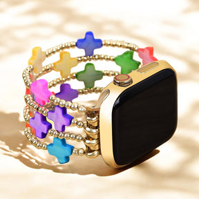 Stretch-Armband Apple Watch mit Chakra-Kreuz
