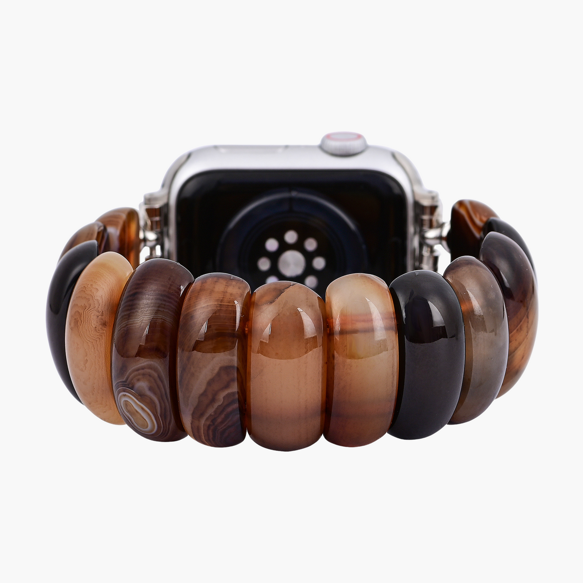 Bracelet Élastique en Agate Écarlate Apple Watch