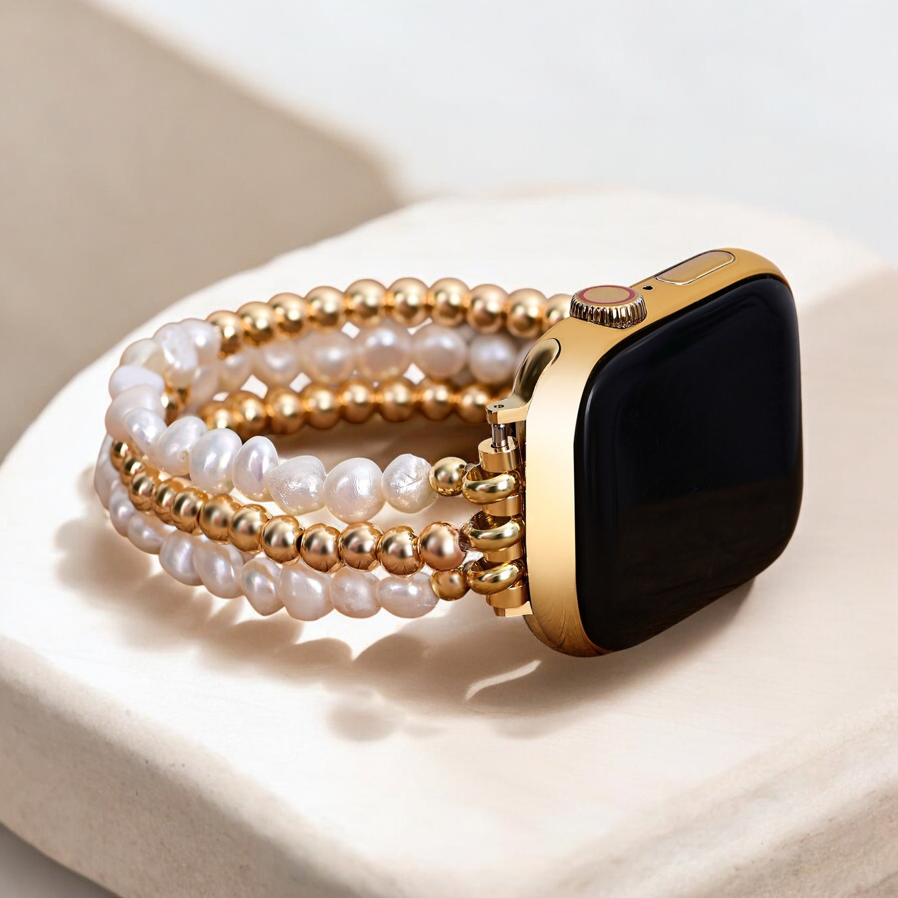 Pearl Radiance Stretch Apple Watch Armband