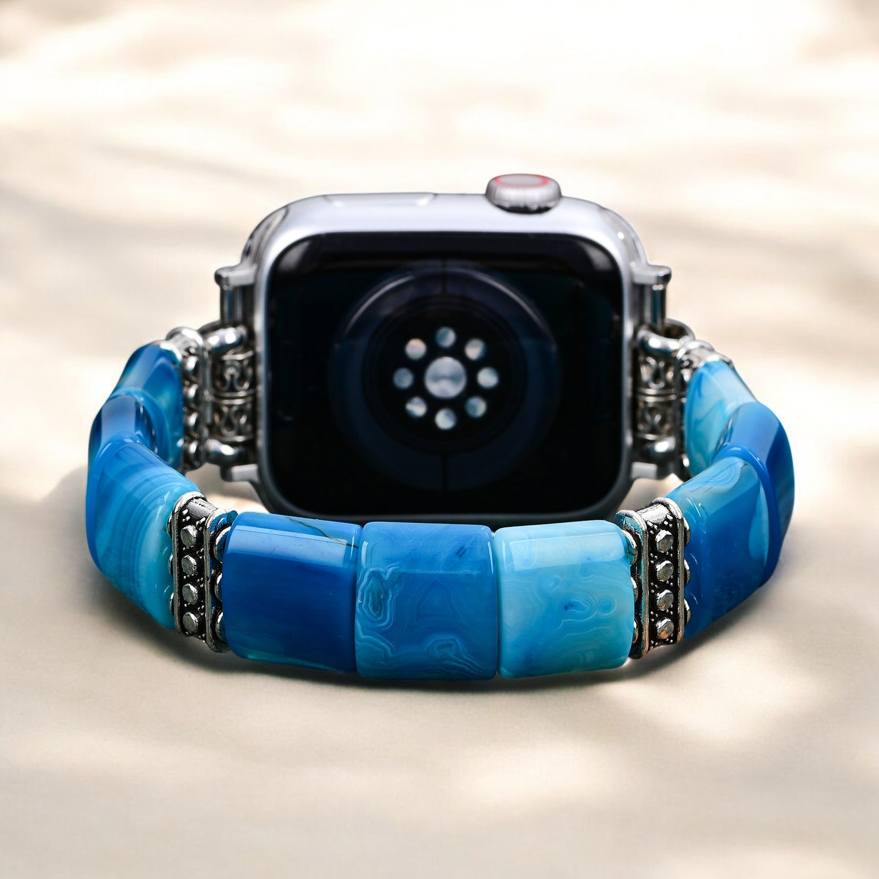 Serene Abyss Achat Stretch Apple Watch Armband