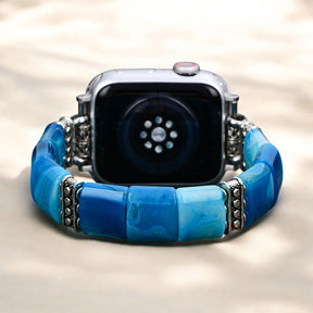 Serene Abyss Achat Stretch Apple Watch Armband