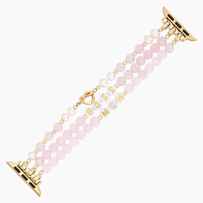 Boss Mom Rose Quartz Stretch Apple Watch Strap