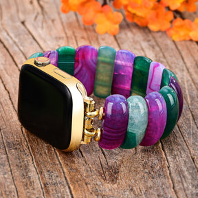 Bohemian Jewel Agate Stretch Apple Watch Armband