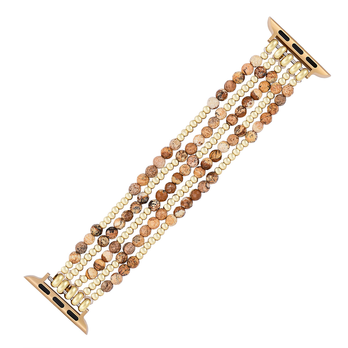 Bracelet extensible Golden Earth Jasper pour Apple Watch