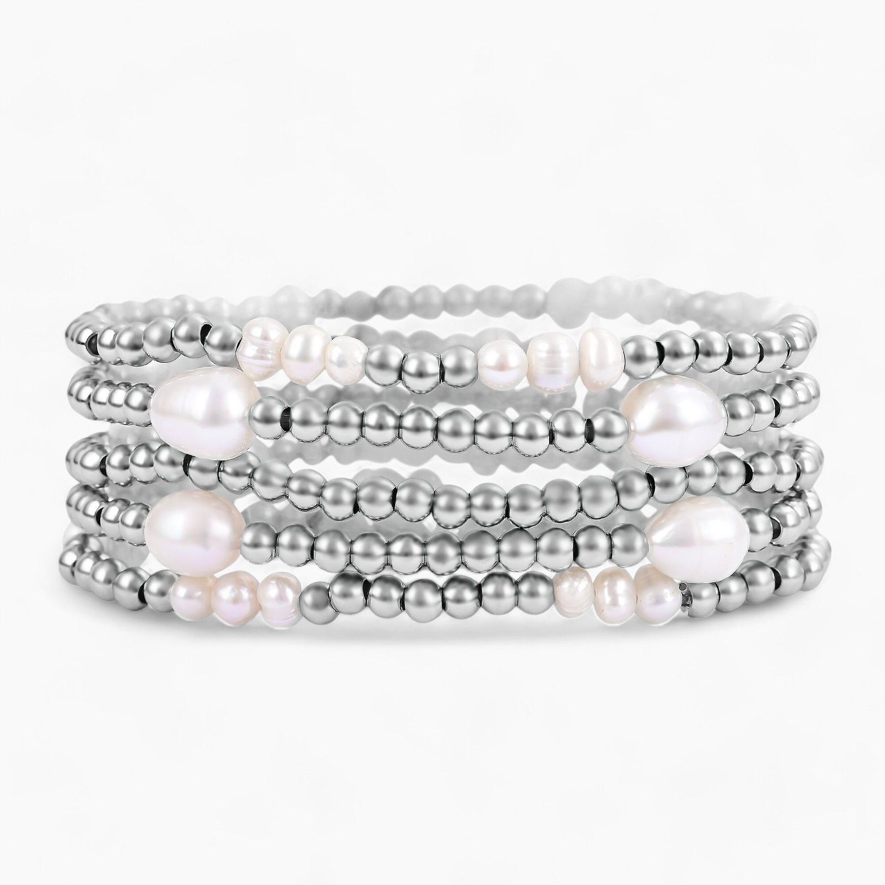 Ensemble de bracelets en perles et argent