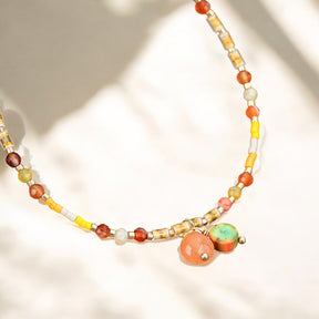 Bracelet de cheville en agate Sunfire Glow