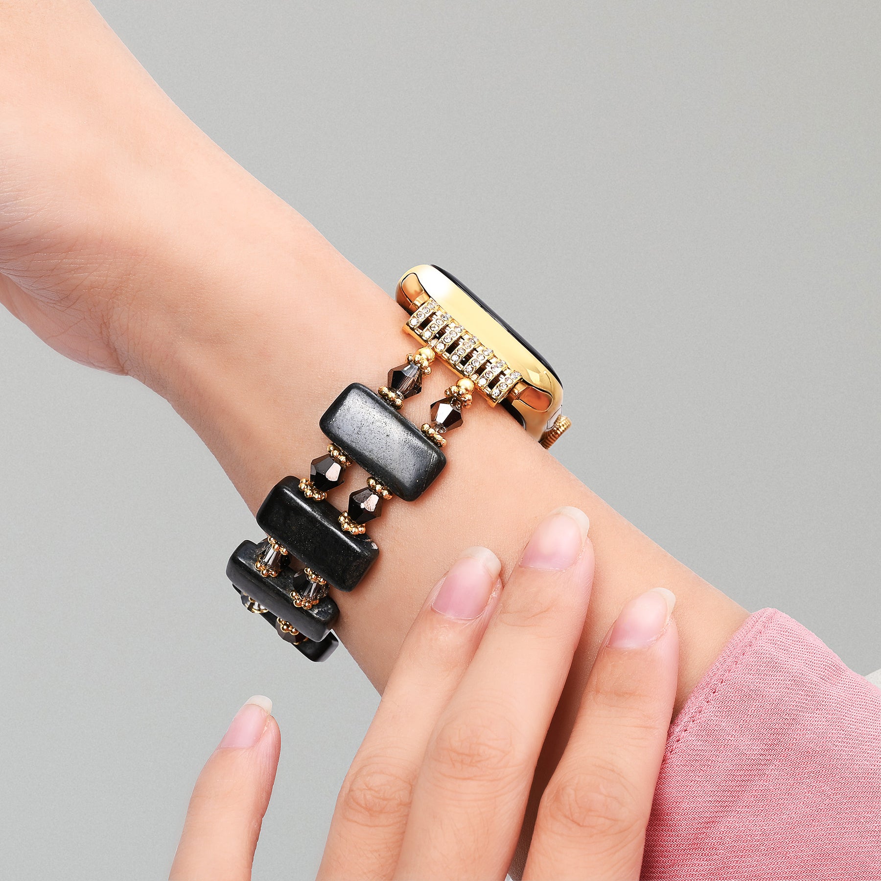 Obsidian Muse Stretch Apple Watch Armband