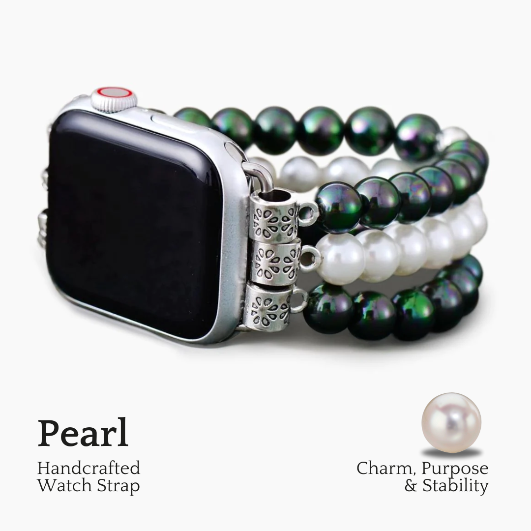 Bracelet Apple Watch extensible perle galaxie