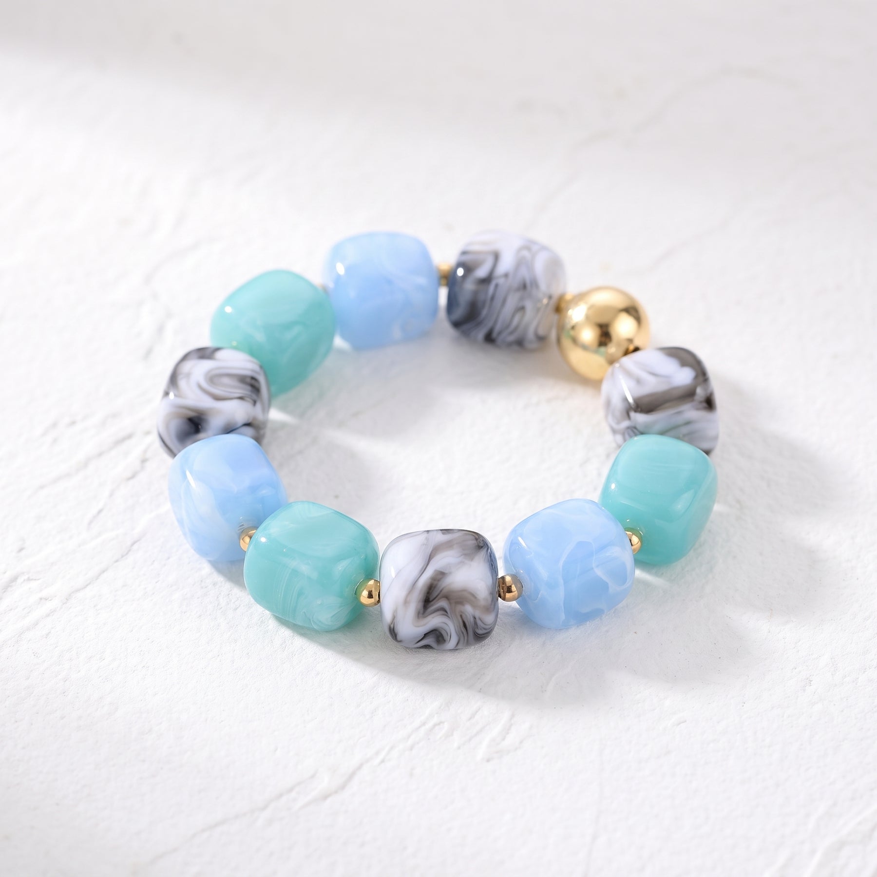 Ozeannebel-Mix-Armband mit groben Gliedern