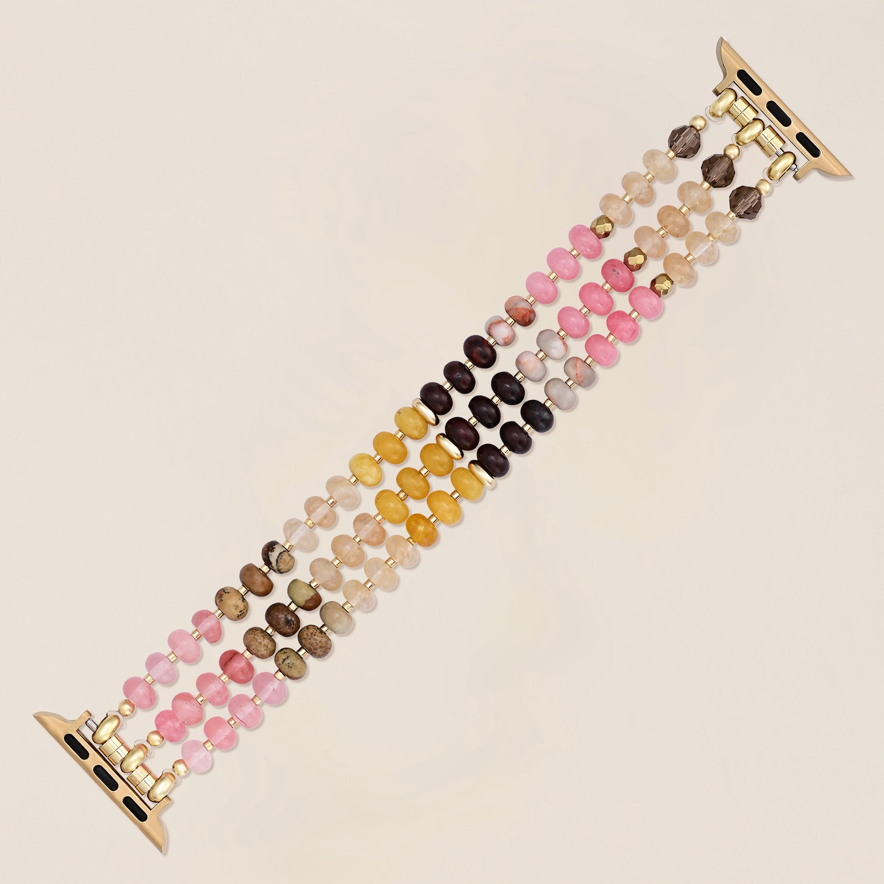 Amber Bloom Stone Stretch Apple Watch Armband
