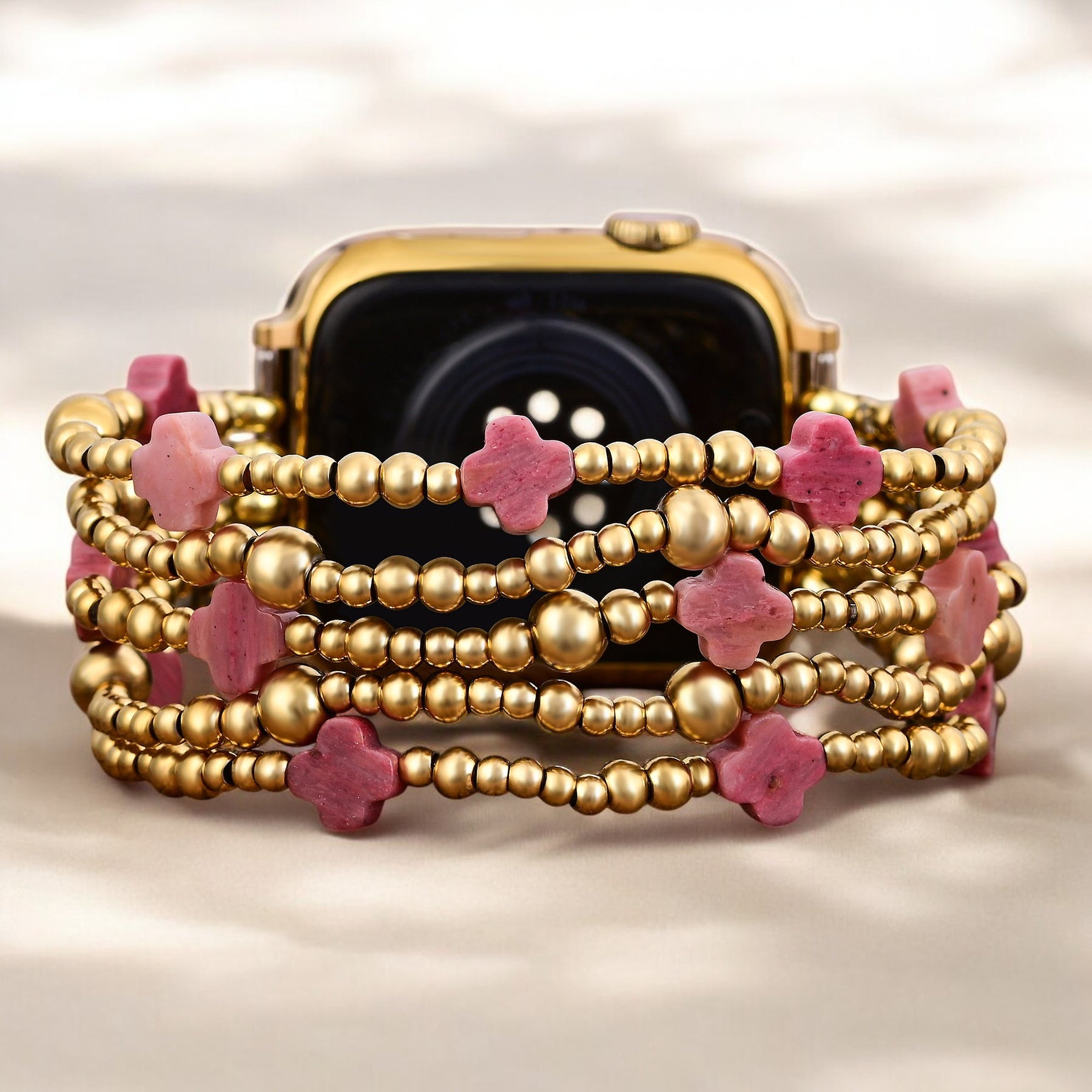 Bracelet Apple Watch Ruby Aura Cross Stretch