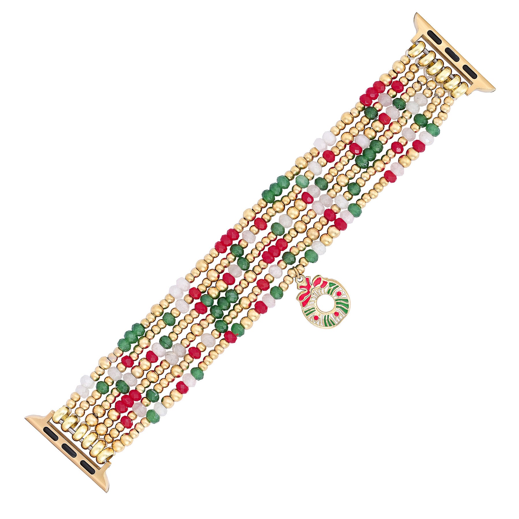 Stretch-Armband Apple Watch „Golden Holly Cheer“