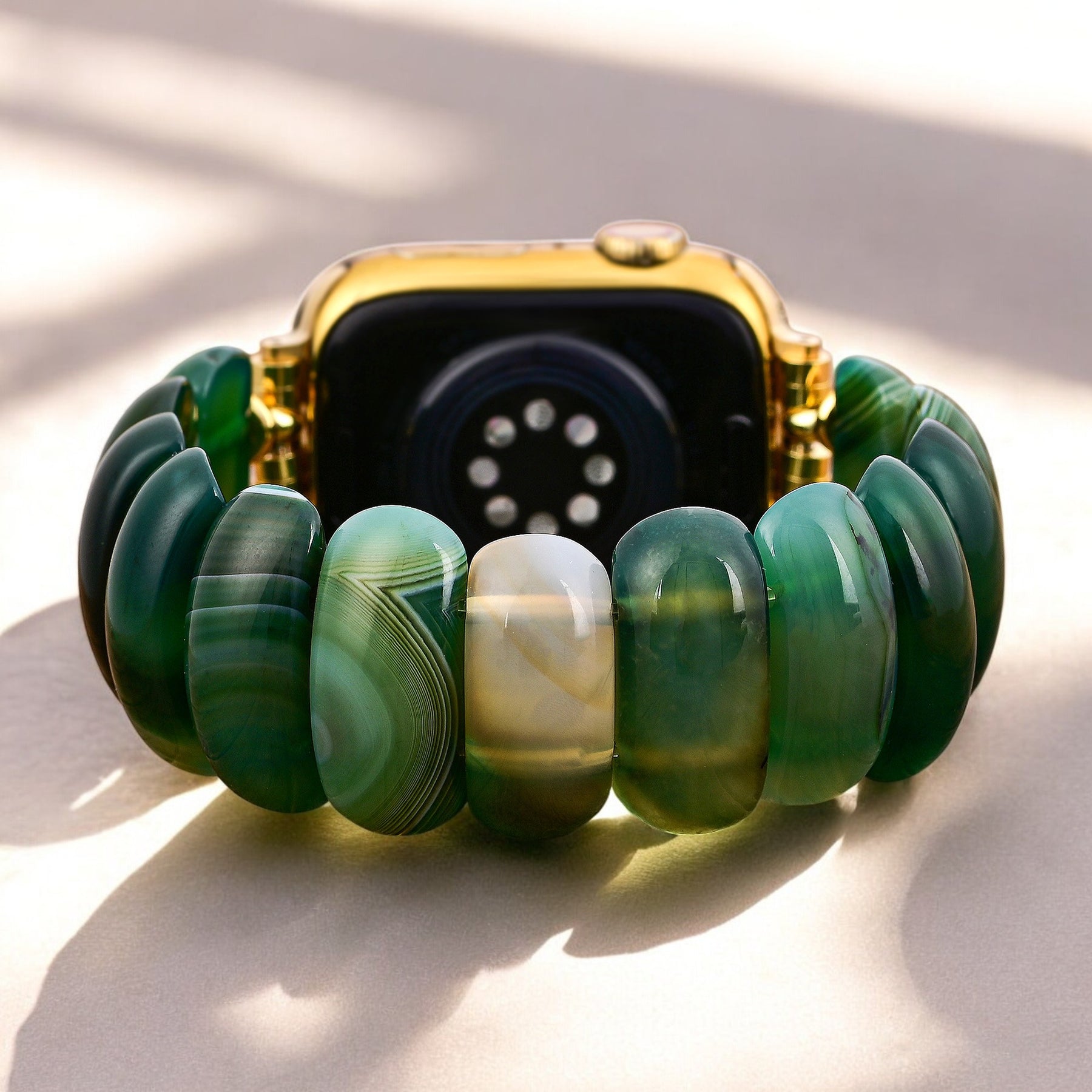 Emerald Grove Achat Stretch Apple Watch Armband