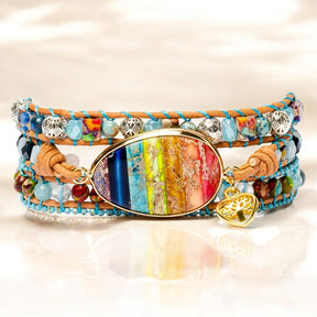 Heilendes Chakra-Herzwickelarmband