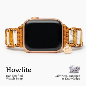 Verknüpftes Howlith-Jaspis-Apple-Uhrenarmband