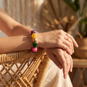 Bracelet chunky multicolore Golden Tropics