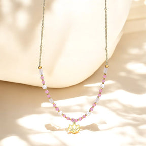 Blush Lotus Serenity Halskette