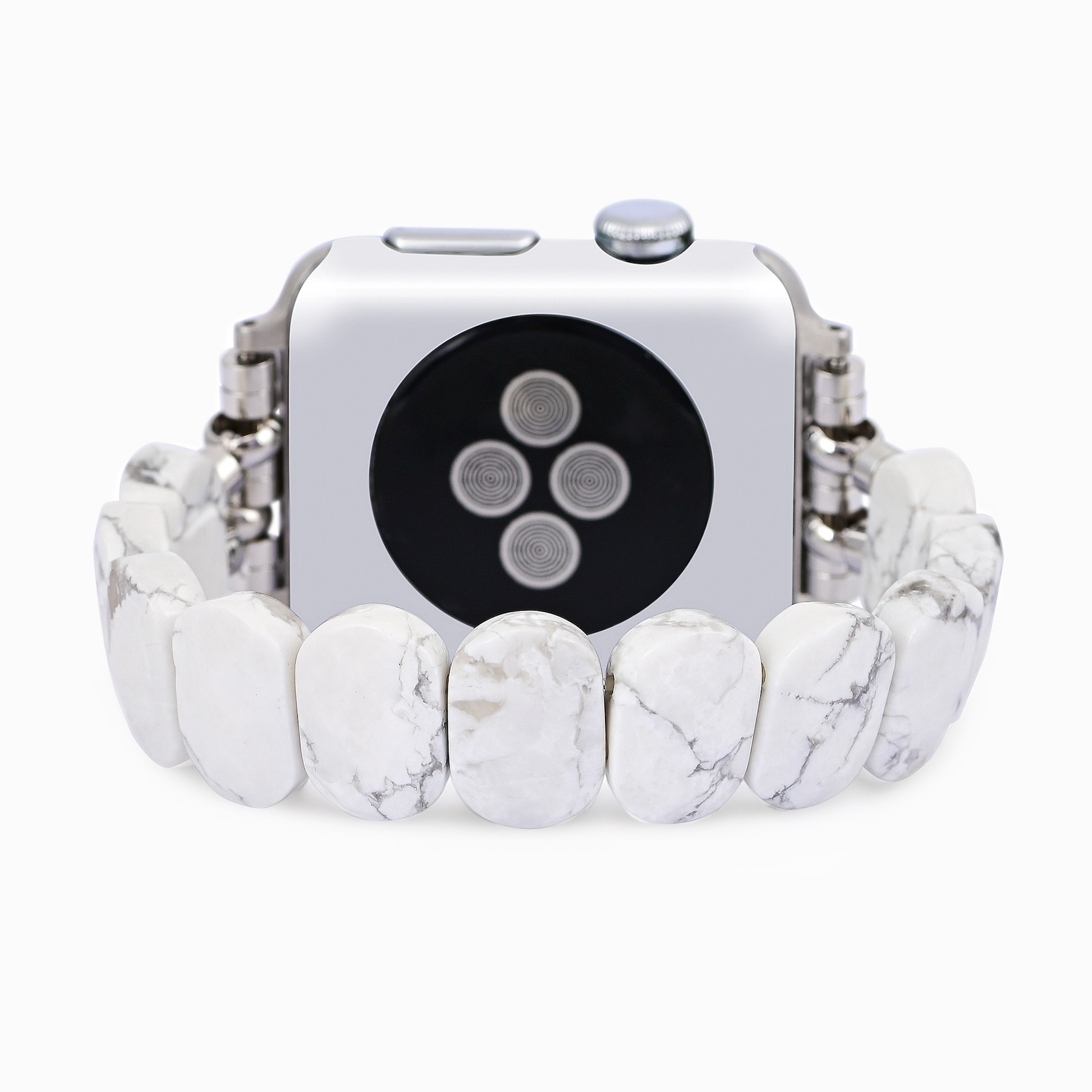 Bracelet Apple Watch extensible en Howlite fantaisiste