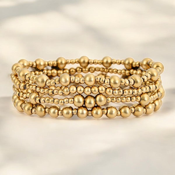 Goldenes Zurückhaltendes Armband-Set