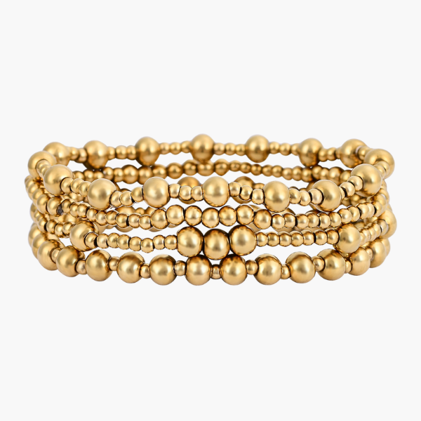 Goldenes Zurückhaltendes Armband-Set