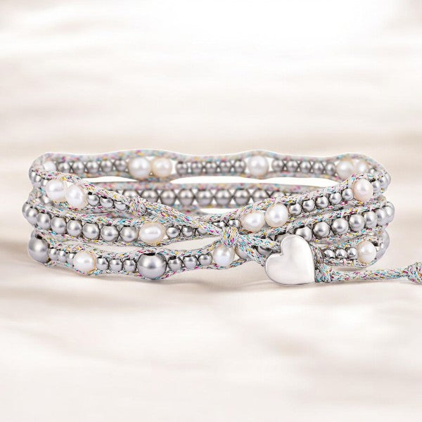 Bracelet enveloppant de protection en perle éclatante